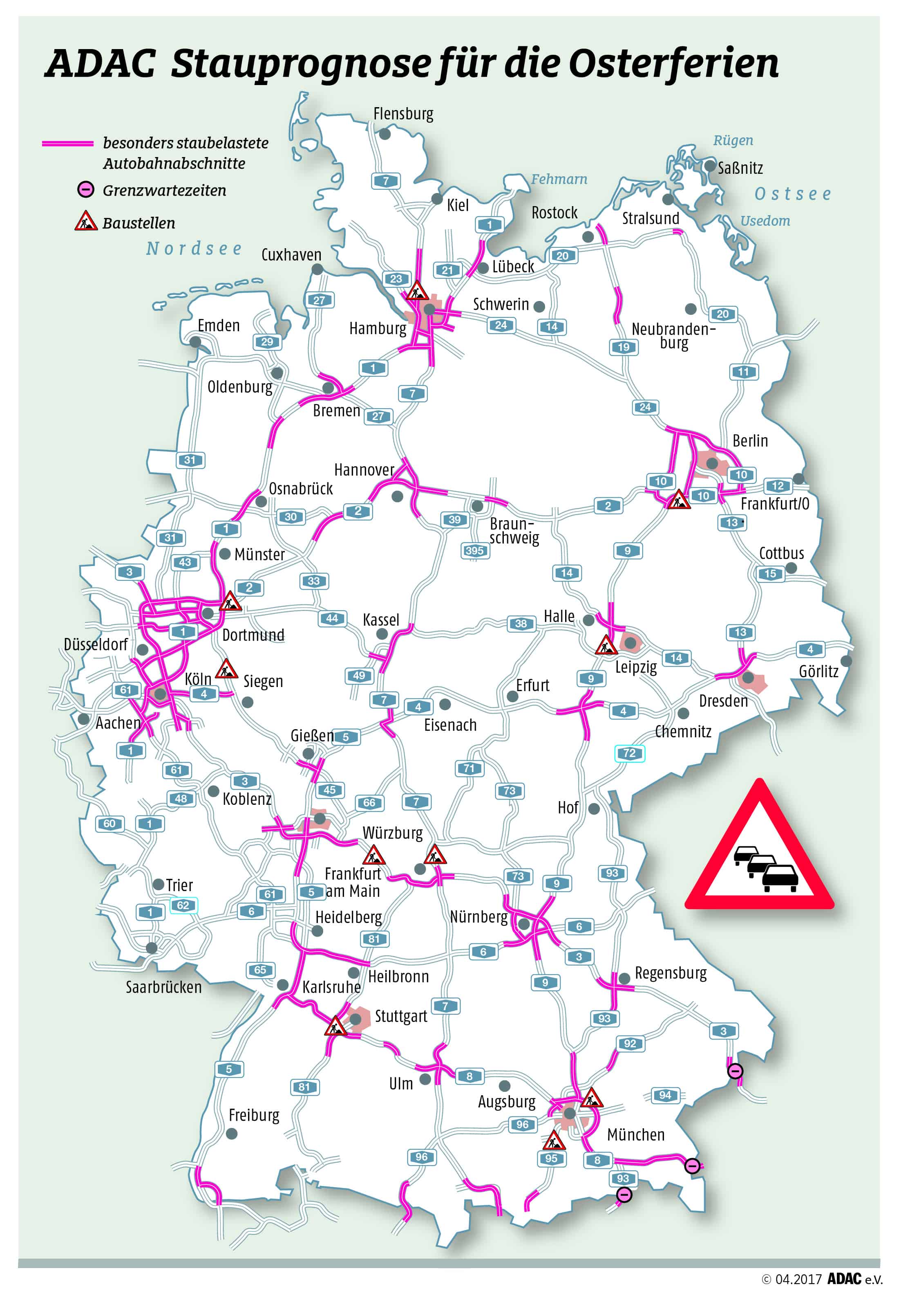 Autobahn Staukarte Ostern 2017 – Blizz Regensburg