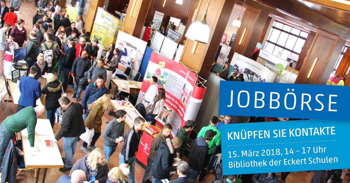 15. und 17. März: Job-Börse und Großer Info-Tag an den Eckert Schulen Regenstauf