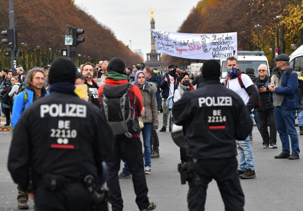 Demonstration gegen Corona-Einschränkungen